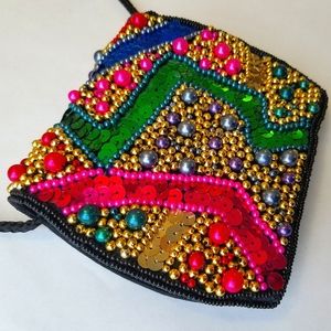Super Cute Vintage Beaded Party Clutch/Mini Bag